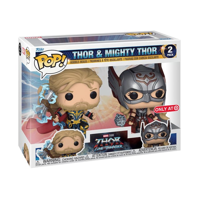 Funko Pop! Thor: Love and Thunder תור ומייטי תור (מארז זוגי)