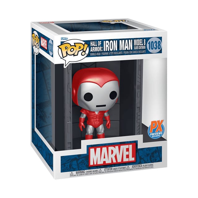 Funko Pop! Iron Man איירון מן מודל 8 סילבר סנטוריון (מטאלי) #1038