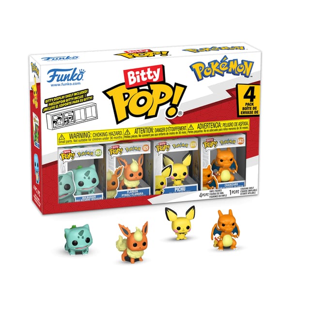 Funko Pop! Pokémon רביעיית ביטי פופ עם בולבזאור